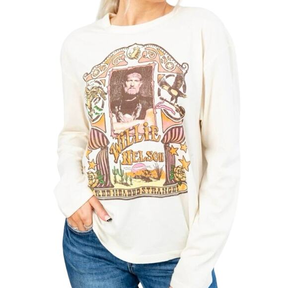 DAYDREAMER Willie Nelson Red Headed Stranger Frame LS Tee Size S New w/o Tag - Picture 7 of 12